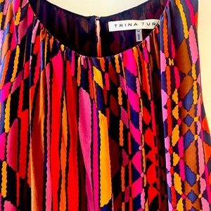 Trina Turk tank blouse size M. Excellent condition!  100% silk lining